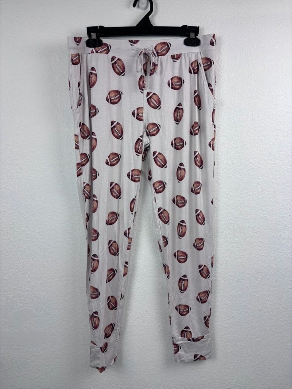 Bums & Roses women's medium football pajama loungewear jogger pants bamboo
